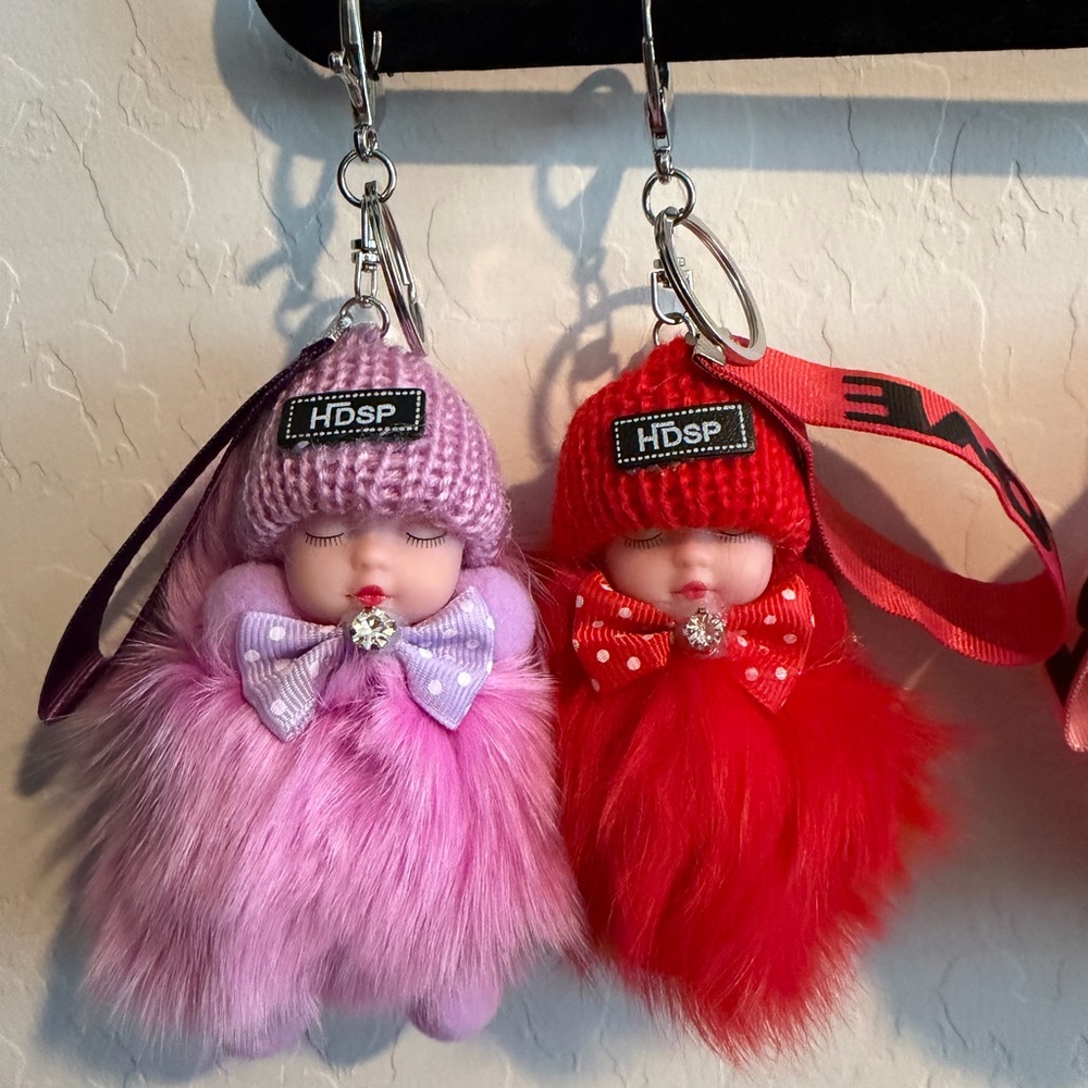 Baby Doll adorable plush Keychain bag charms -